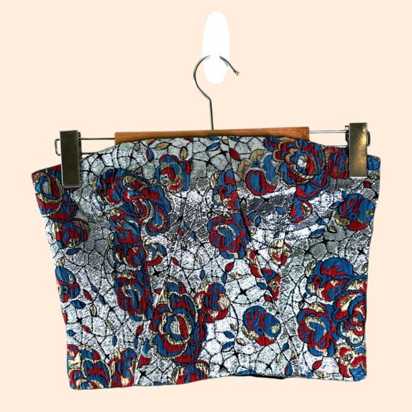 Stella McCartney Metallic Floral Crop Tank